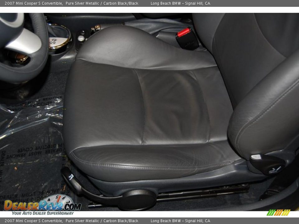 2007 Mini Cooper S Convertible Pure Silver Metallic / Carbon Black/Black Photo #15