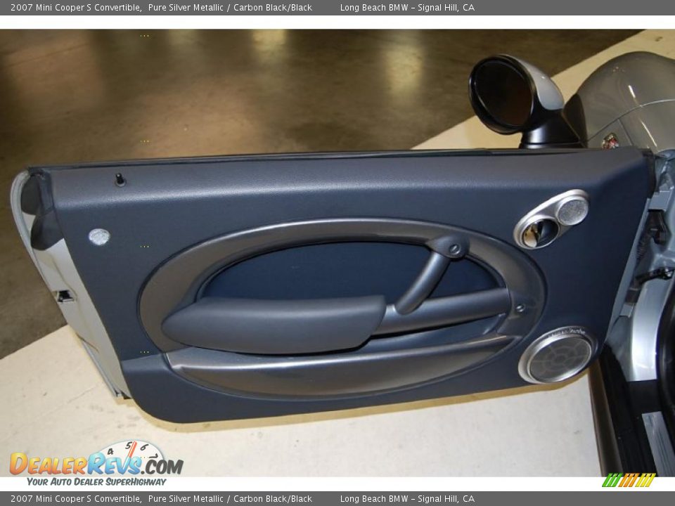 2007 Mini Cooper S Convertible Pure Silver Metallic / Carbon Black/Black Photo #16