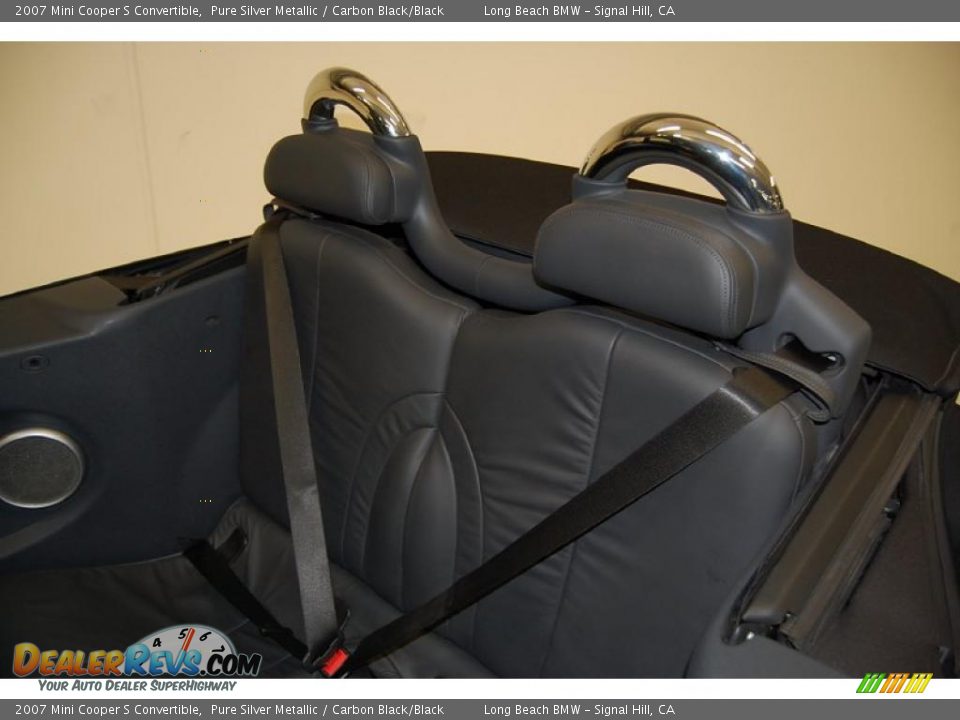 2007 Mini Cooper S Convertible Pure Silver Metallic / Carbon Black/Black Photo #17