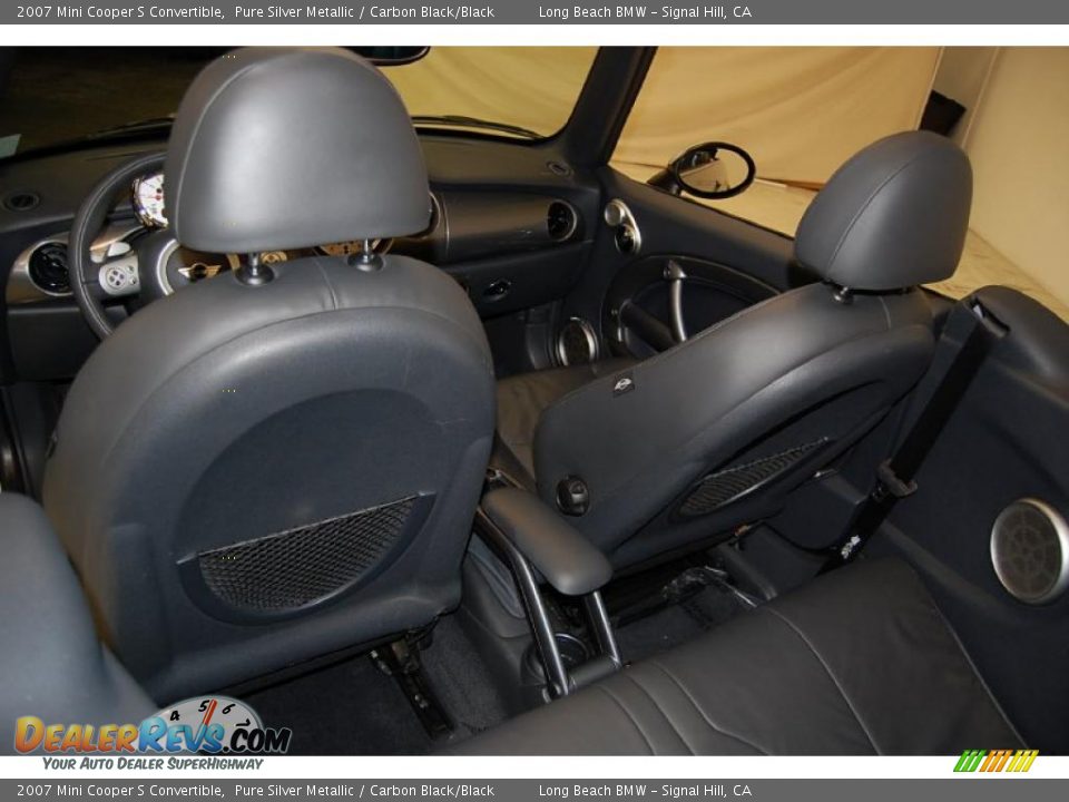 2007 Mini Cooper S Convertible Pure Silver Metallic / Carbon Black/Black Photo #19