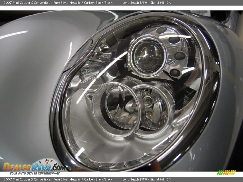 2007 Mini Cooper S Convertible Pure Silver Metallic / Carbon Black/Black Photo #21