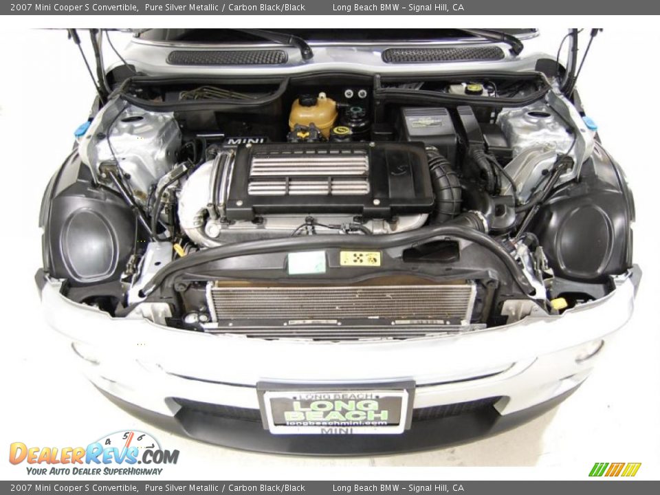 2007 Mini Cooper S Convertible Pure Silver Metallic / Carbon Black/Black Photo #22