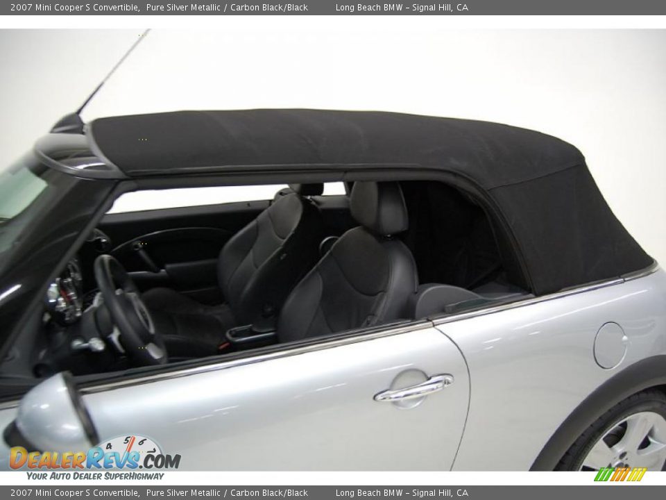 2007 Mini Cooper S Convertible Pure Silver Metallic / Carbon Black/Black Photo #25