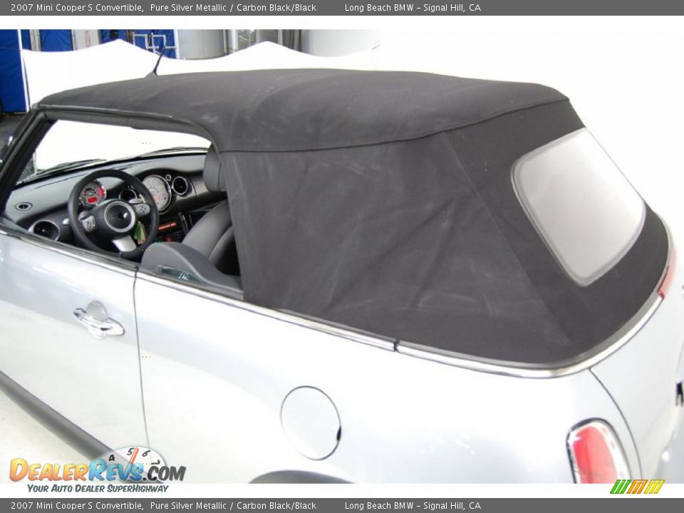 2007 Mini Cooper S Convertible Pure Silver Metallic / Carbon Black/Black Photo #26
