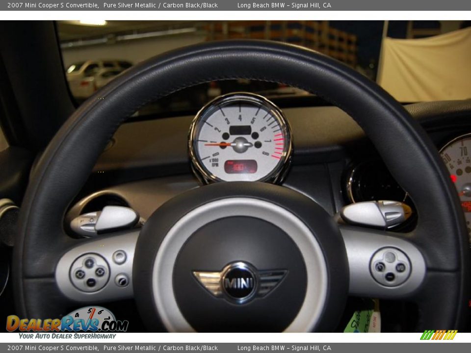 2007 Mini Cooper S Convertible Pure Silver Metallic / Carbon Black/Black Photo #29