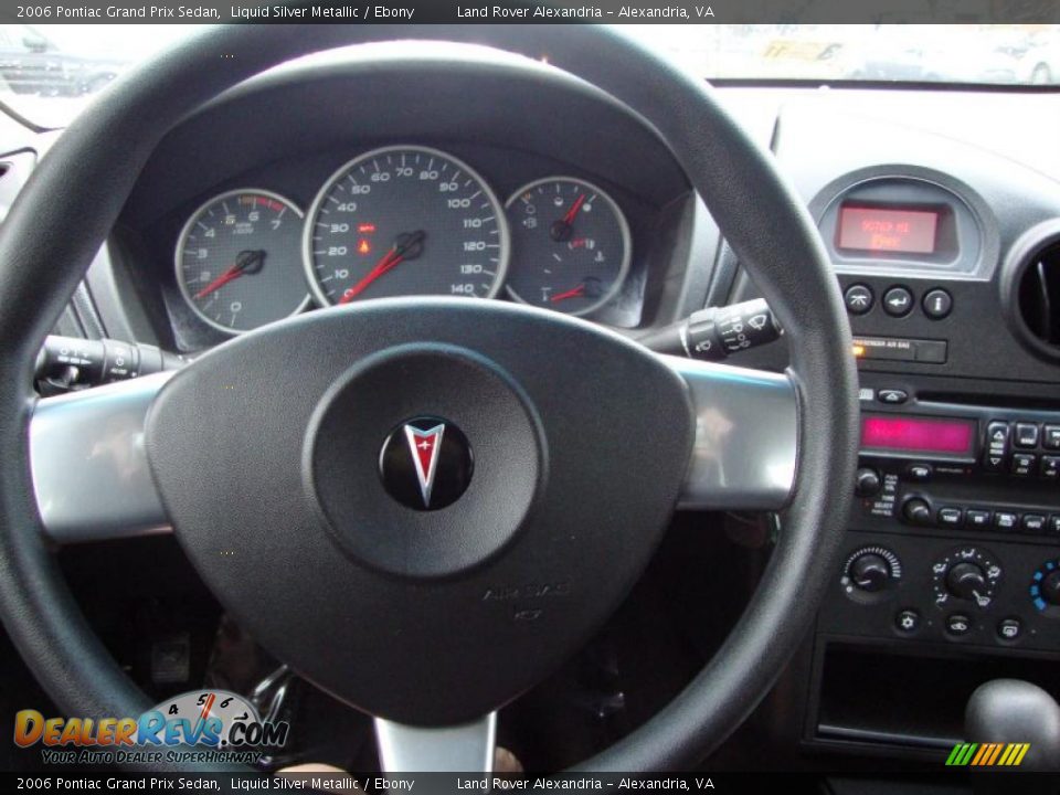 2006 Pontiac Grand Prix Sedan Liquid Silver Metallic / Ebony Photo #11