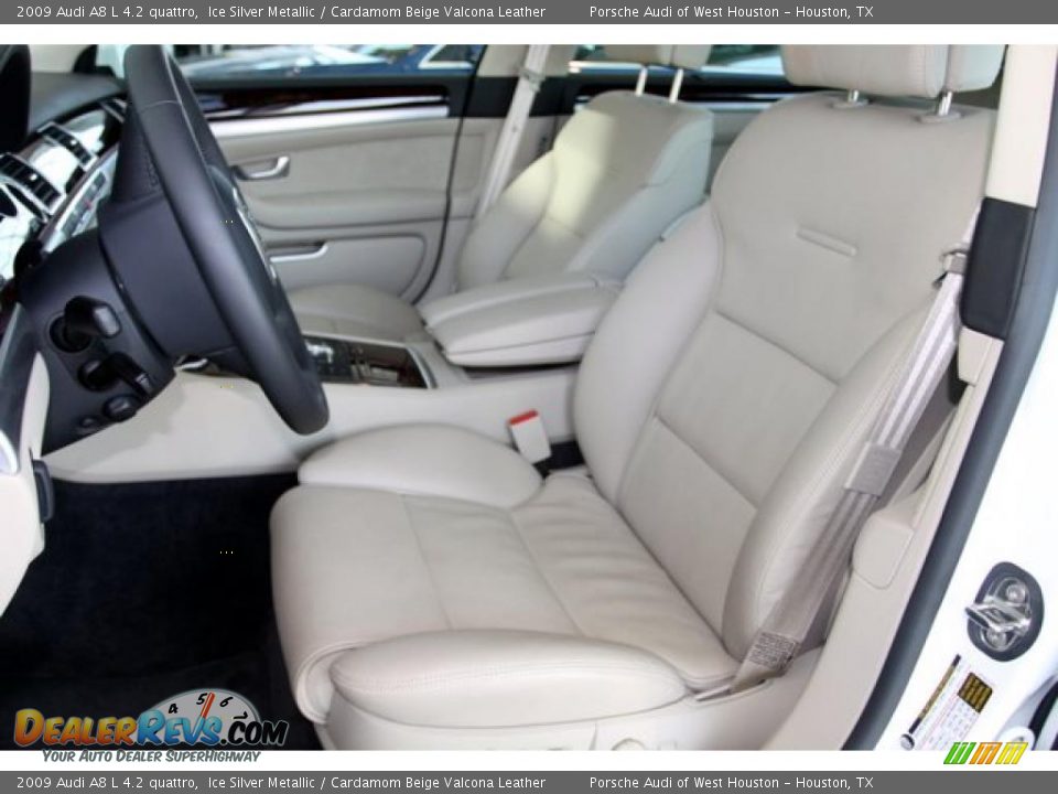 2009 Audi A8 L 4.2 quattro Ice Silver Metallic / Cardamom Beige Valcona Leather Photo #7