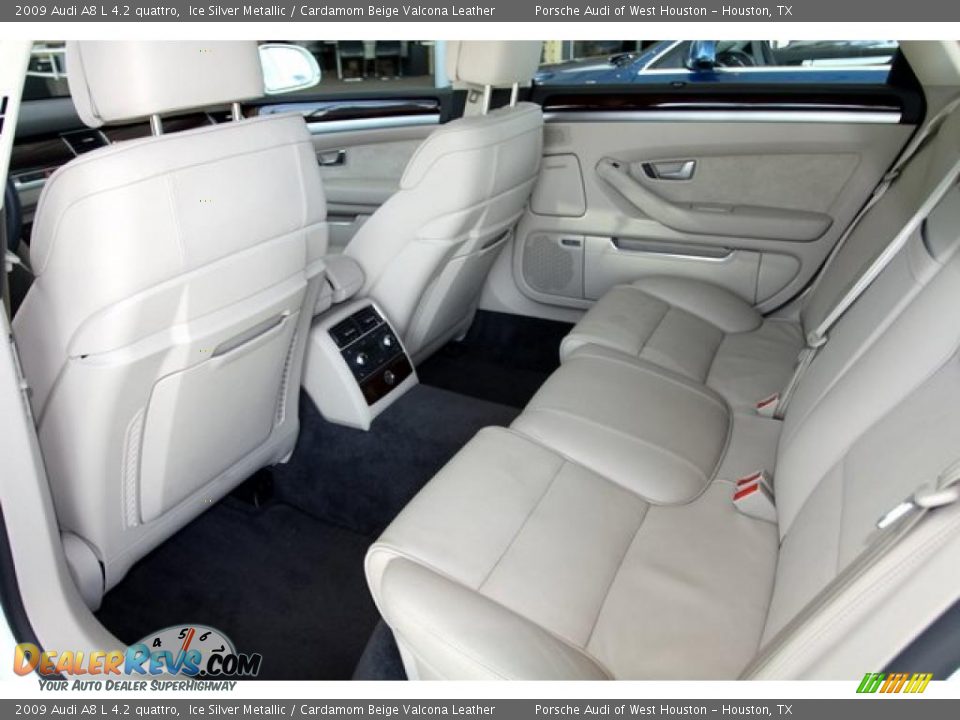 2009 Audi A8 L 4.2 quattro Ice Silver Metallic / Cardamom Beige Valcona Leather Photo #9