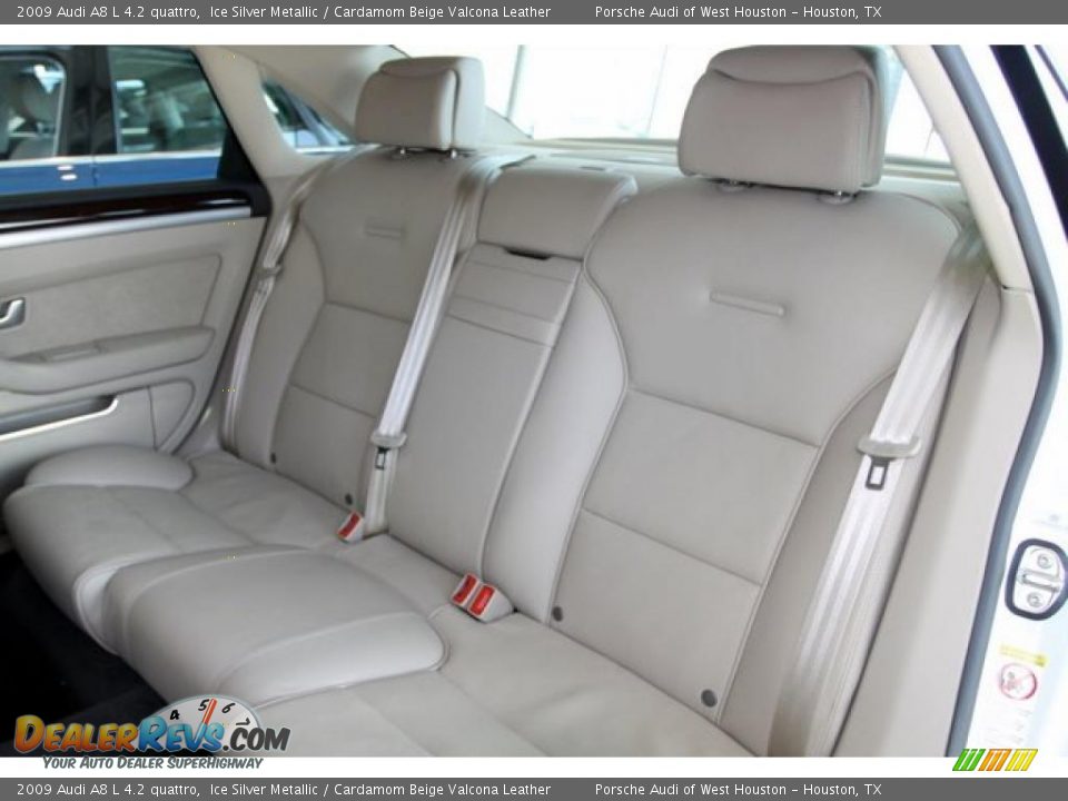 2009 Audi A8 L 4.2 quattro Ice Silver Metallic / Cardamom Beige Valcona Leather Photo #10