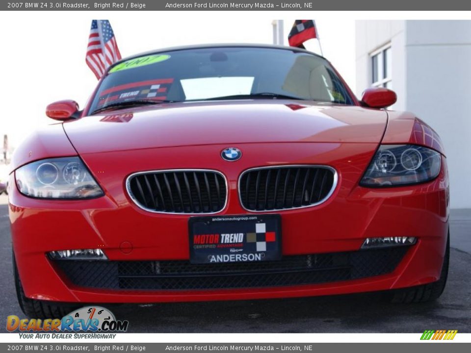 2007 BMW Z4 3.0i Roadster Bright Red / Beige Photo #2