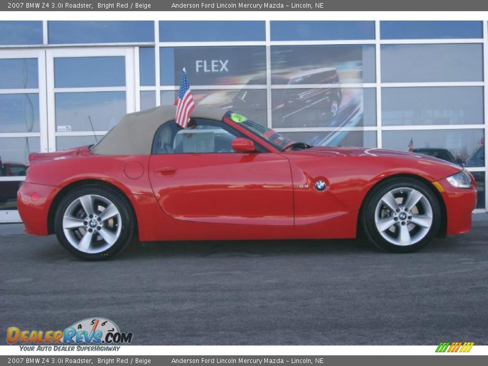 2007 BMW Z4 3.0i Roadster Bright Red / Beige Photo #5
