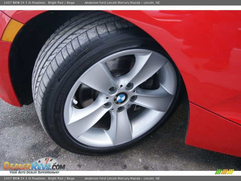 2007 BMW Z4 3.0i Roadster Bright Red / Beige Photo #6