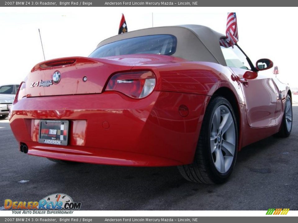 2007 BMW Z4 3.0i Roadster Bright Red / Beige Photo #7