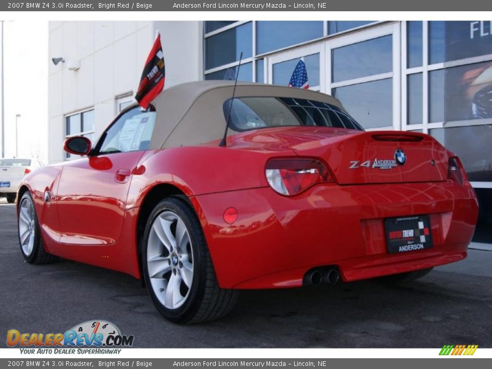 2007 BMW Z4 3.0i Roadster Bright Red / Beige Photo #9