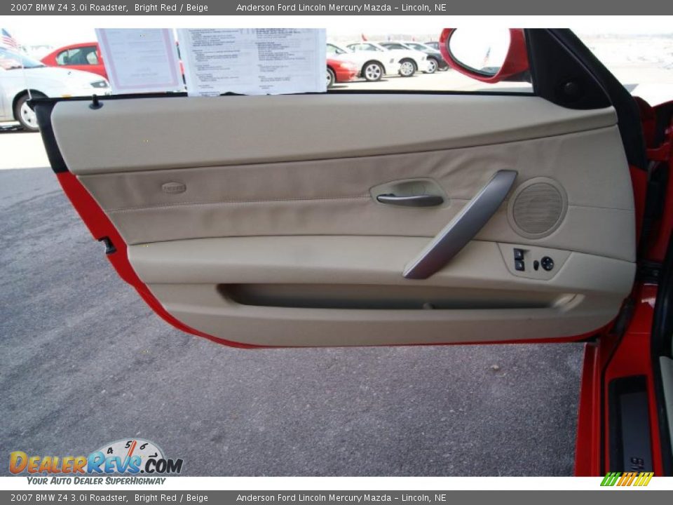 2007 BMW Z4 3.0i Roadster Bright Red / Beige Photo #12