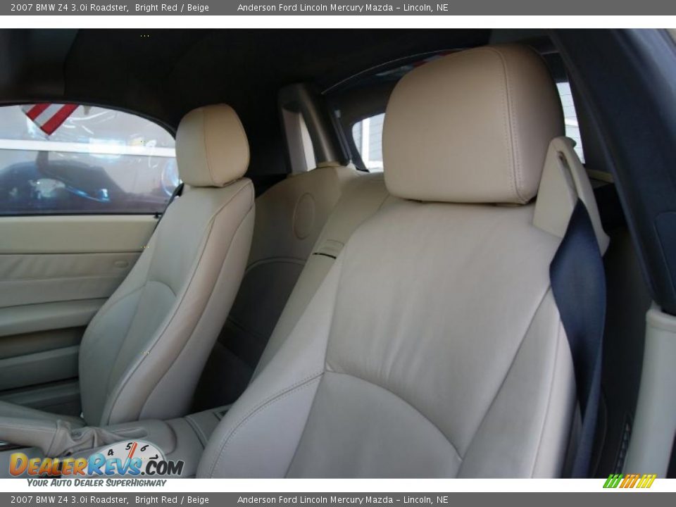 2007 BMW Z4 3.0i Roadster Bright Red / Beige Photo #15