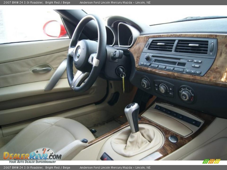 2007 BMW Z4 3.0i Roadster Bright Red / Beige Photo #16