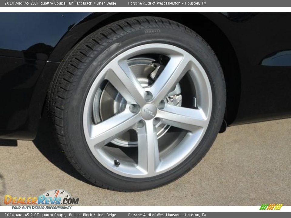 2010 Audi A5 2.0T quattro Coupe Brilliant Black / Linen Beige Photo #5