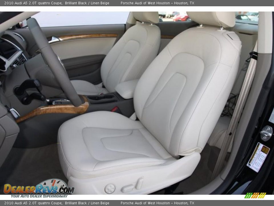 2010 Audi A5 2.0T quattro Coupe Brilliant Black / Linen Beige Photo #8