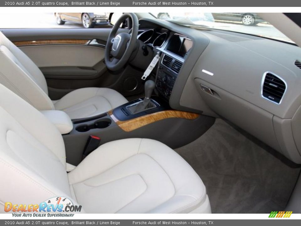2010 Audi A5 2.0T quattro Coupe Brilliant Black / Linen Beige Photo #10