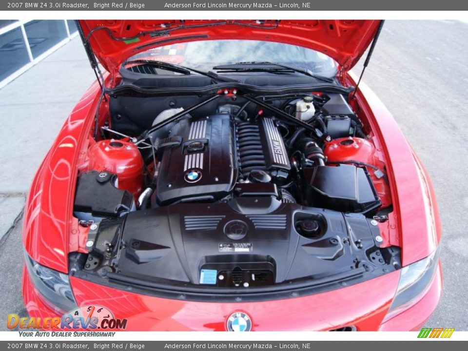 2007 BMW Z4 3.0i Roadster Bright Red / Beige Photo #22