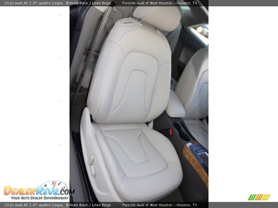 2010 Audi A5 2.0T quattro Coupe Brilliant Black / Linen Beige Photo #13
