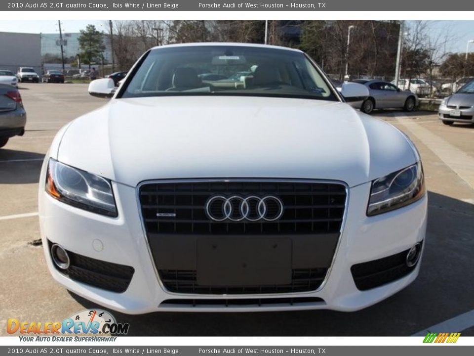 2010 Audi A5 2.0T quattro Coupe Ibis White / Linen Beige Photo #2