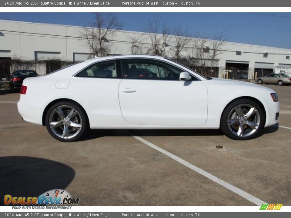 2010 Audi A5 2.0T quattro Coupe Ibis White / Linen Beige Photo #3