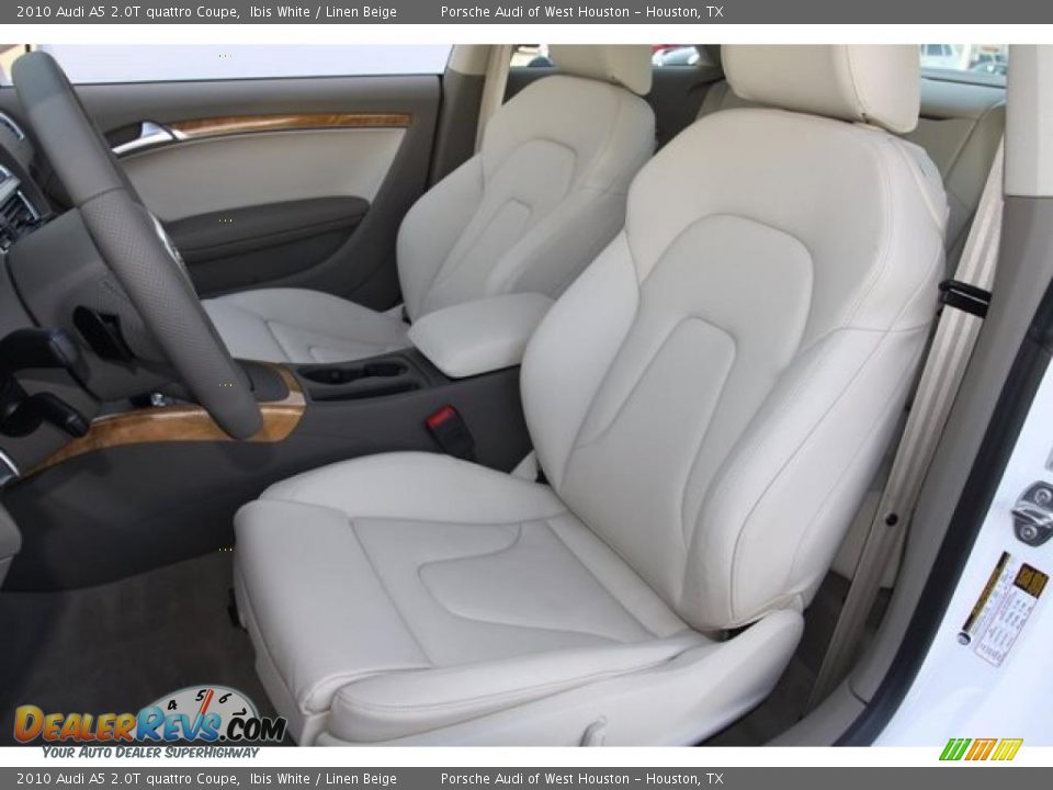 2010 Audi A5 2.0T quattro Coupe Ibis White / Linen Beige Photo #8