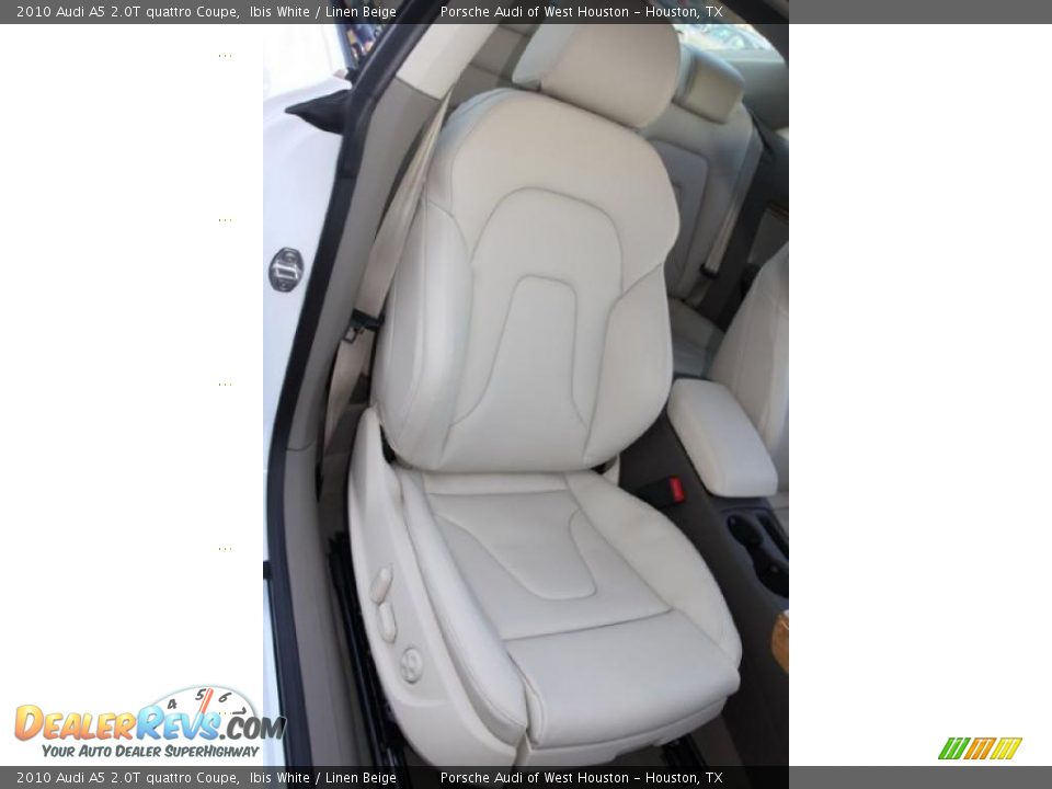 2010 Audi A5 2.0T quattro Coupe Ibis White / Linen Beige Photo #13