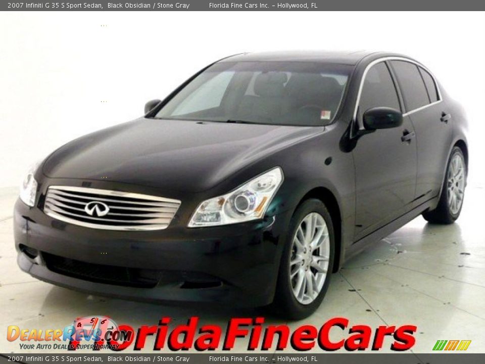 2007 Infiniti G 35 S Sport Sedan Black Obsidian / Stone Gray Photo #1