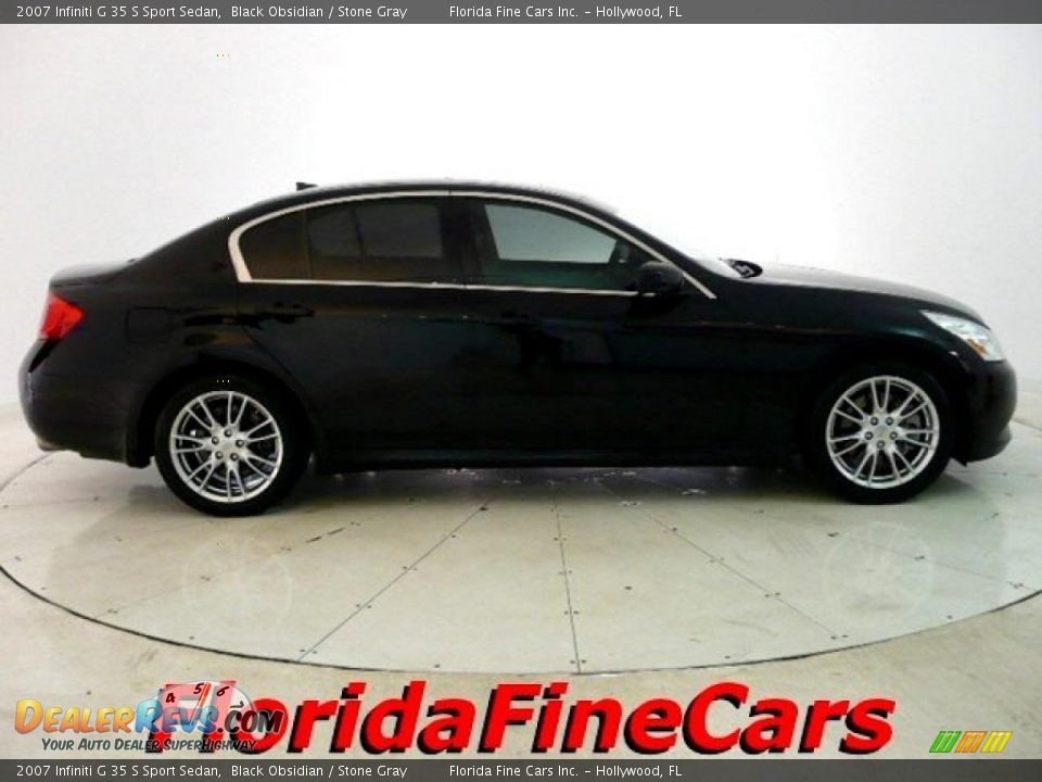 2007 Infiniti G 35 S Sport Sedan Black Obsidian / Stone Gray Photo #4