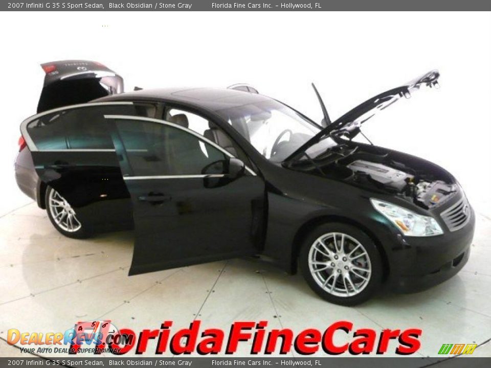 2007 Infiniti G 35 S Sport Sedan Black Obsidian / Stone Gray Photo #7