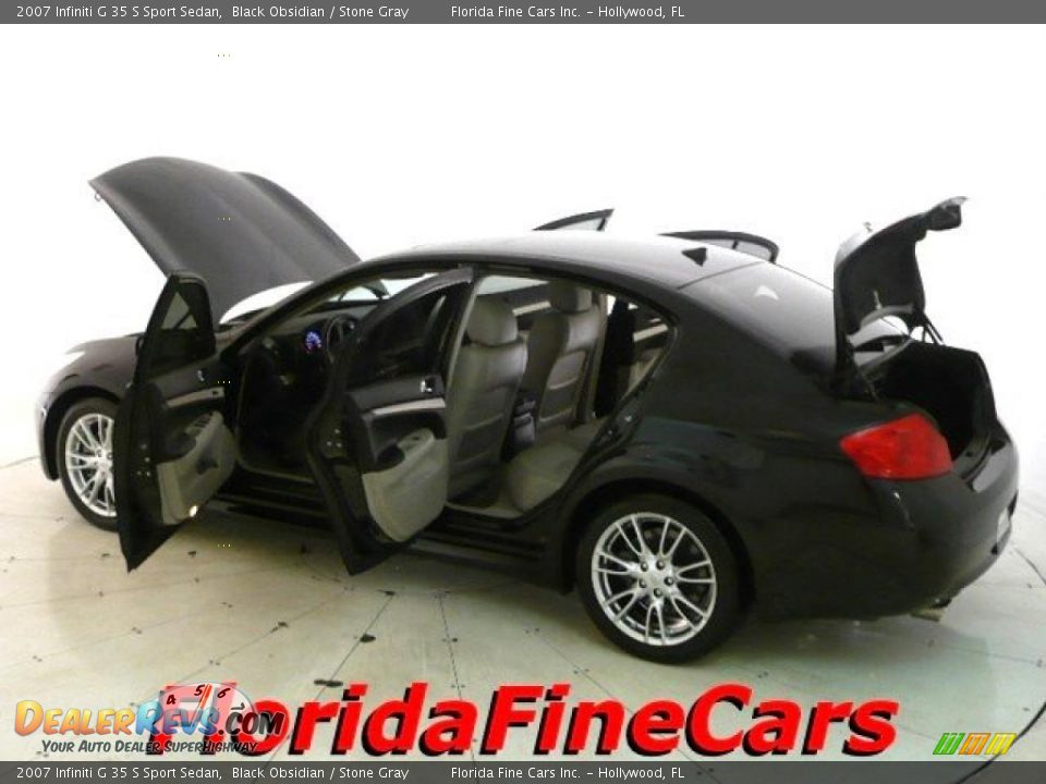 2007 Infiniti G 35 S Sport Sedan Black Obsidian / Stone Gray Photo #8
