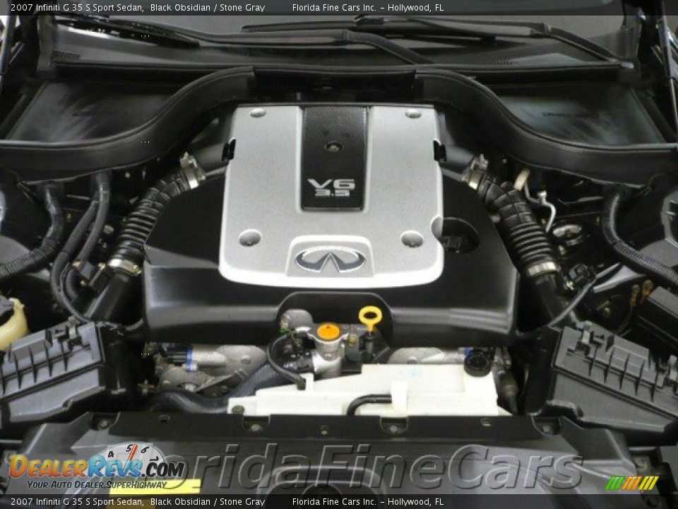 2007 Infiniti G 35 S Sport Sedan Black Obsidian / Stone Gray Photo #9