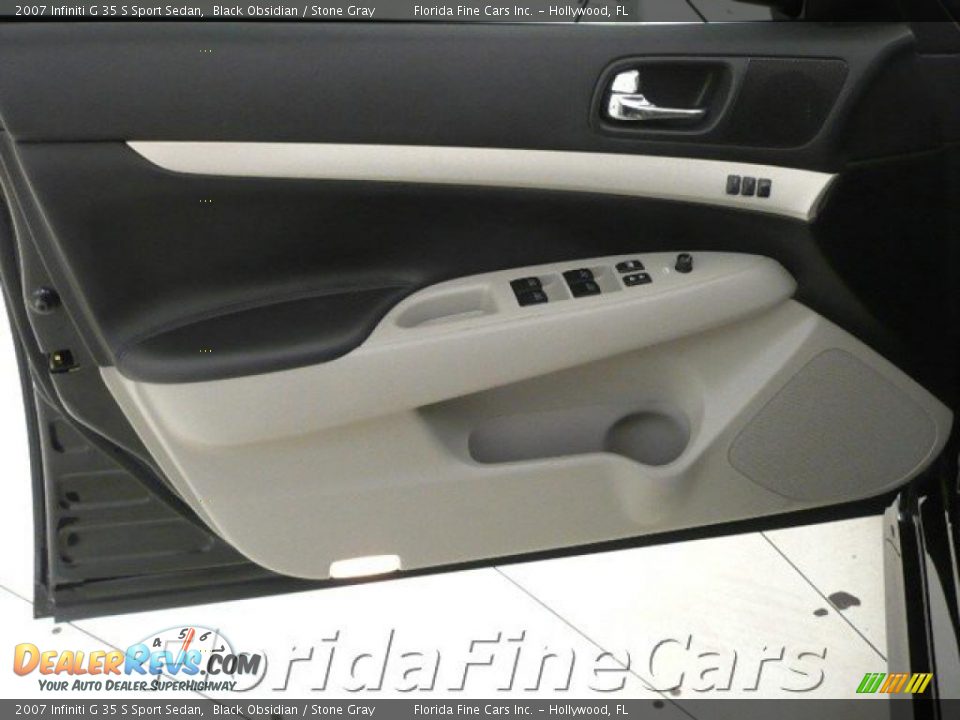 2007 Infiniti G 35 S Sport Sedan Black Obsidian / Stone Gray Photo #11