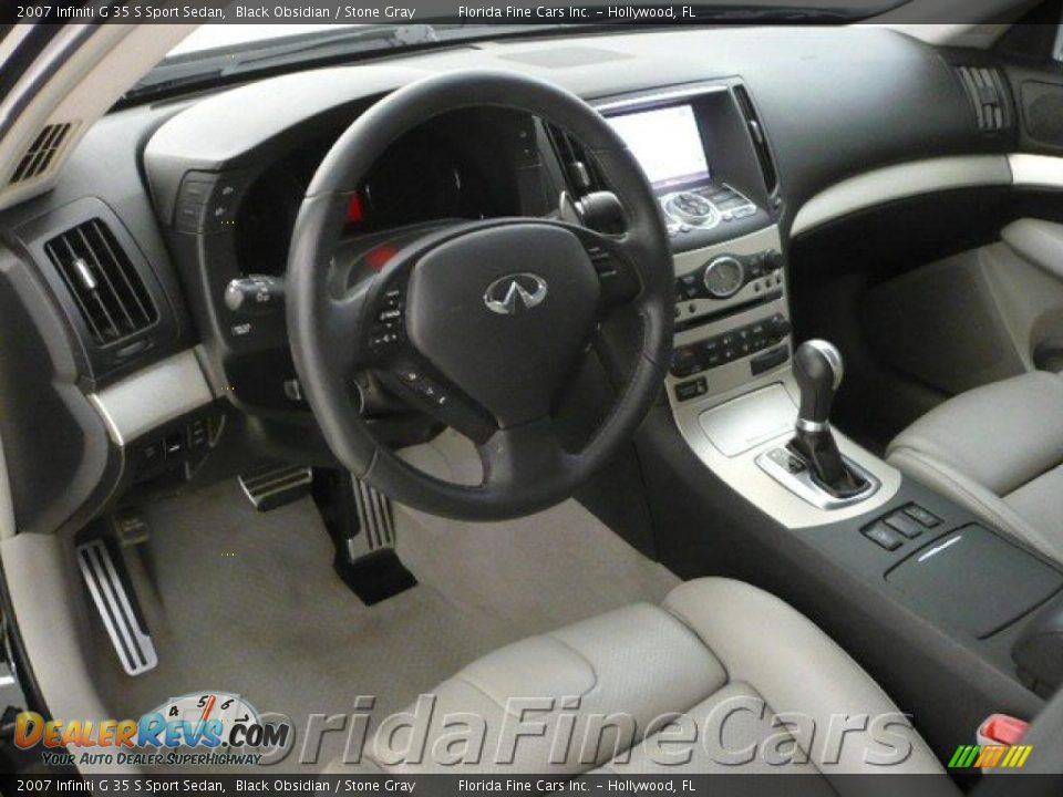 2007 Infiniti G 35 S Sport Sedan Black Obsidian / Stone Gray Photo #12