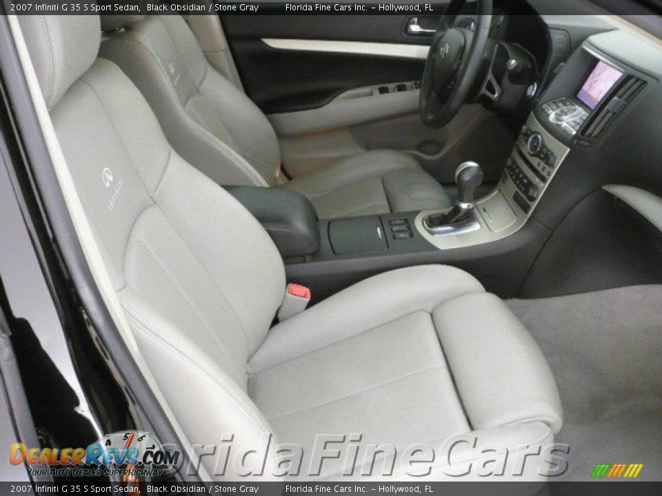 2007 Infiniti G 35 S Sport Sedan Black Obsidian / Stone Gray Photo #13