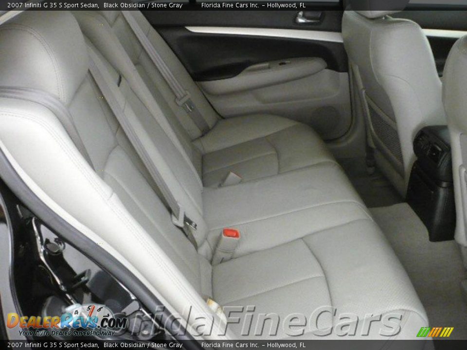 2007 Infiniti G 35 S Sport Sedan Black Obsidian / Stone Gray Photo #14