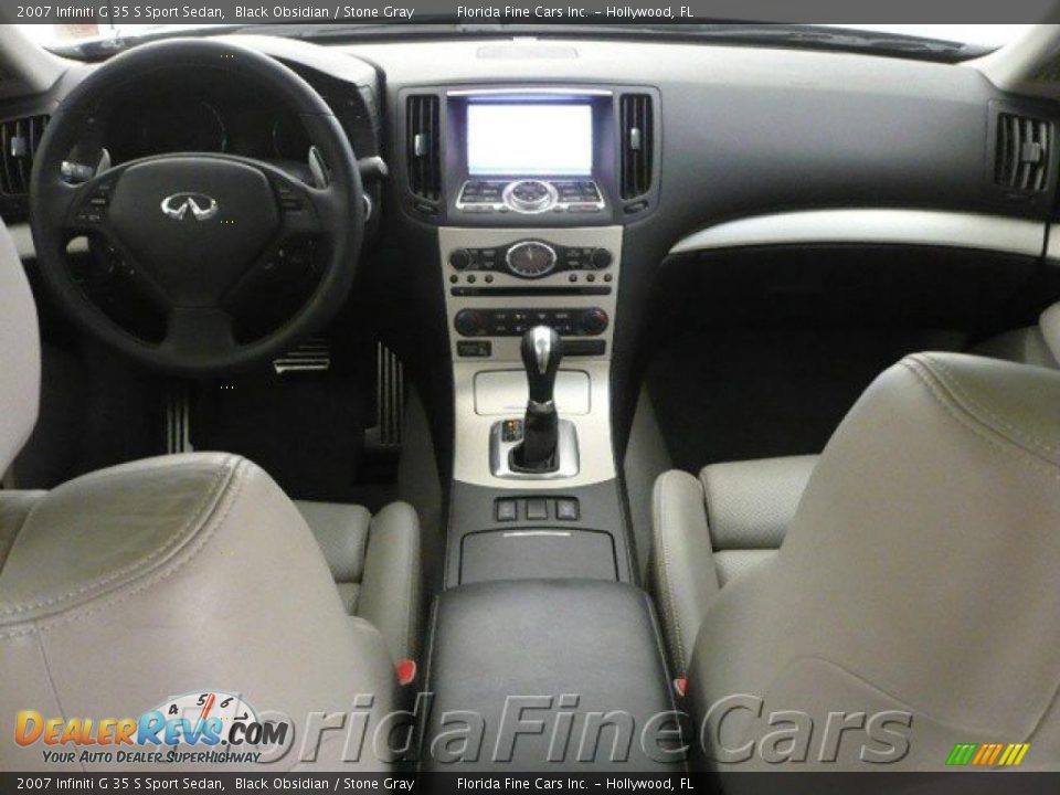 2007 Infiniti G 35 S Sport Sedan Black Obsidian / Stone Gray Photo #15