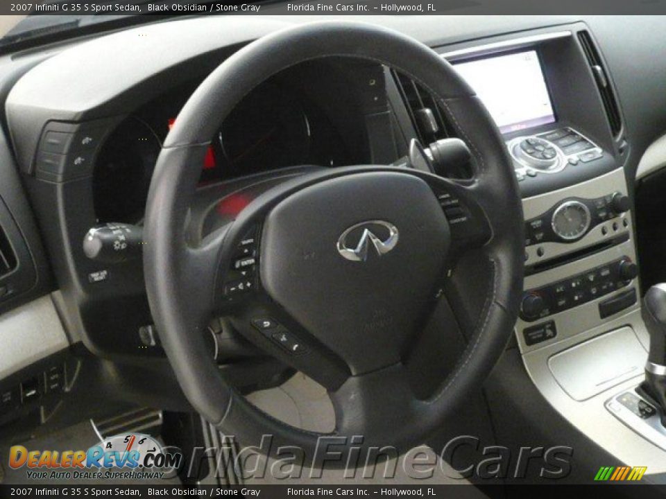 2007 Infiniti G 35 S Sport Sedan Black Obsidian / Stone Gray Photo #18