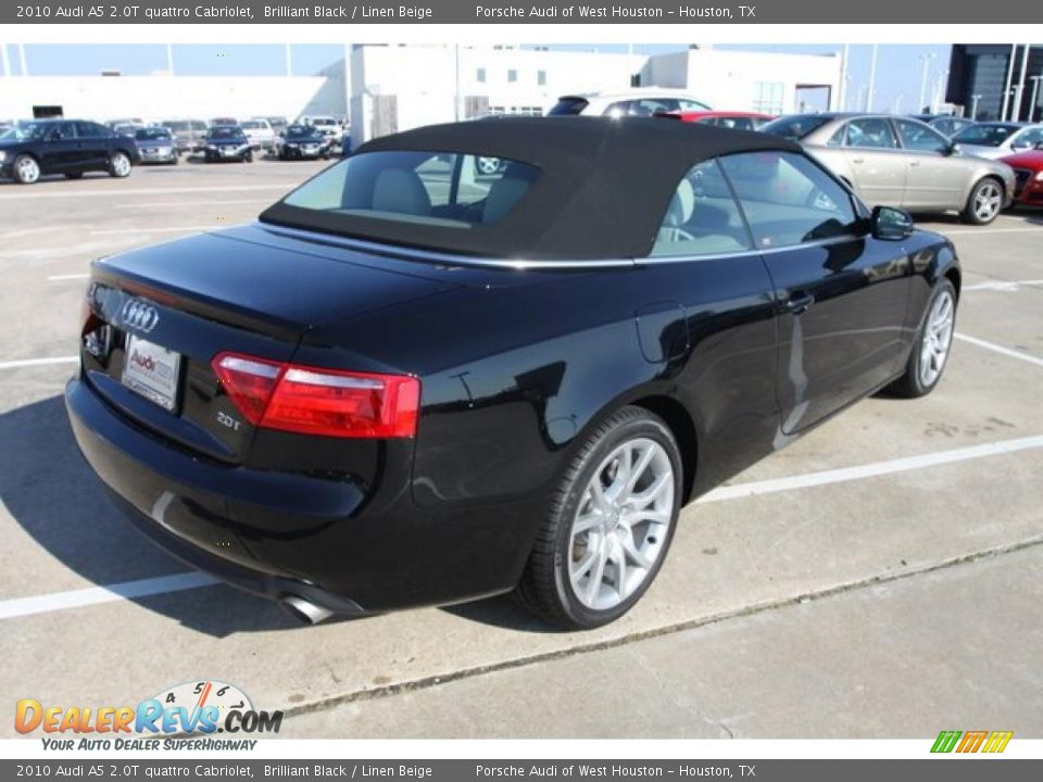 2010 Audi A5 2.0T quattro Cabriolet Brilliant Black / Linen Beige Photo #3