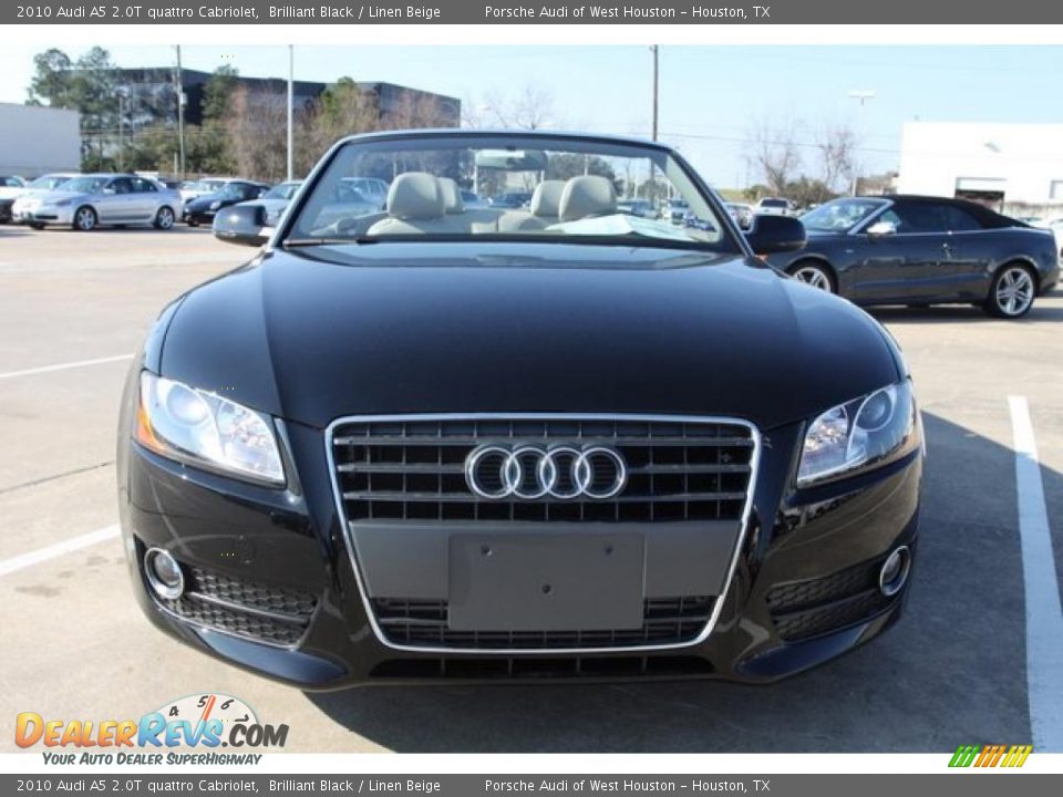 2010 Audi A5 2.0T quattro Cabriolet Brilliant Black / Linen Beige Photo #4