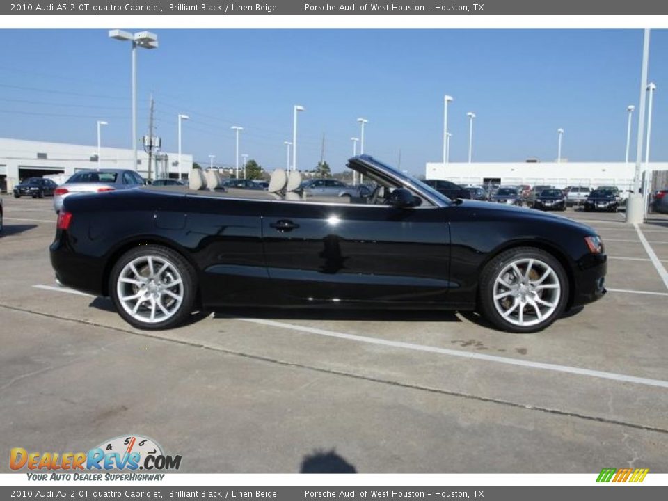 2010 Audi A5 2.0T quattro Cabriolet Brilliant Black / Linen Beige Photo #5