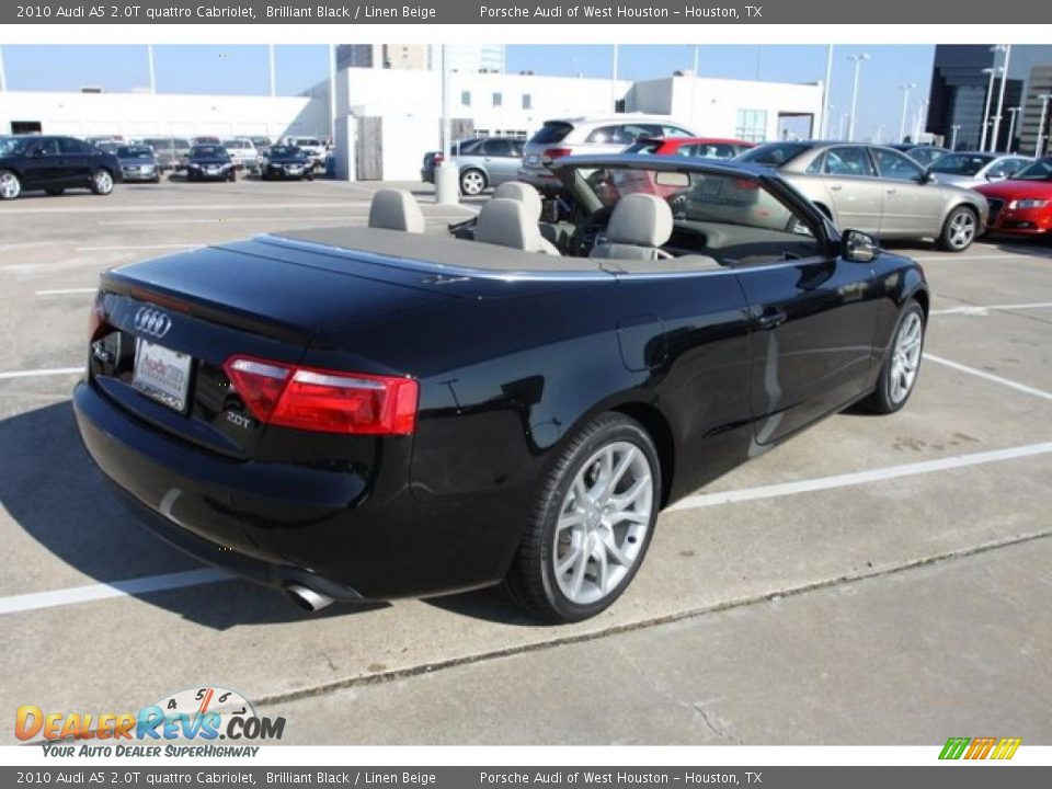 2010 Audi A5 2.0T quattro Cabriolet Brilliant Black / Linen Beige Photo #7