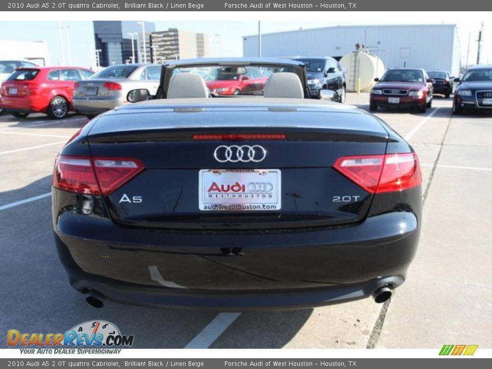 2010 Audi A5 2.0T quattro Cabriolet Brilliant Black / Linen Beige Photo #8