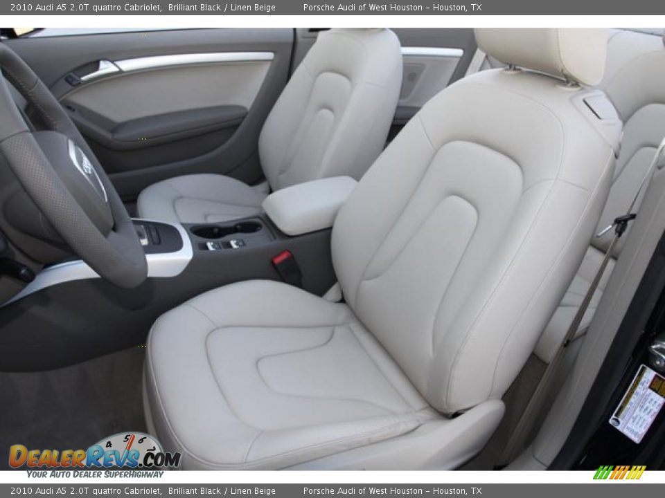 2010 Audi A5 2.0T quattro Cabriolet Brilliant Black / Linen Beige Photo #10