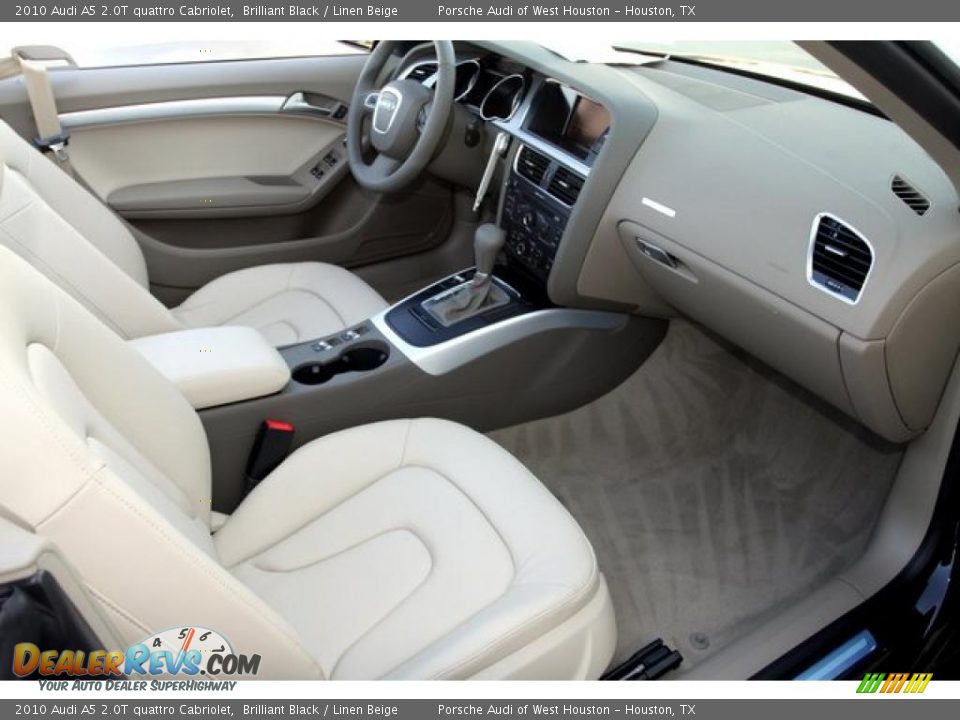 2010 Audi A5 2.0T quattro Cabriolet Brilliant Black / Linen Beige Photo #12