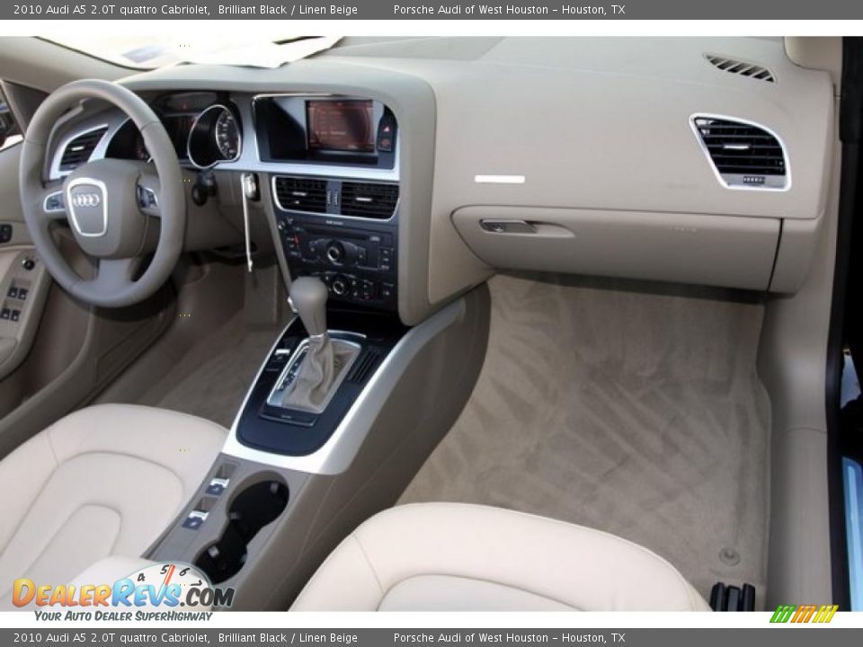2010 Audi A5 2.0T quattro Cabriolet Brilliant Black / Linen Beige Photo #13