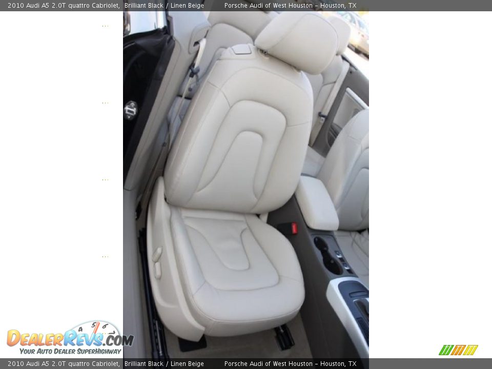 2010 Audi A5 2.0T quattro Cabriolet Brilliant Black / Linen Beige Photo #15